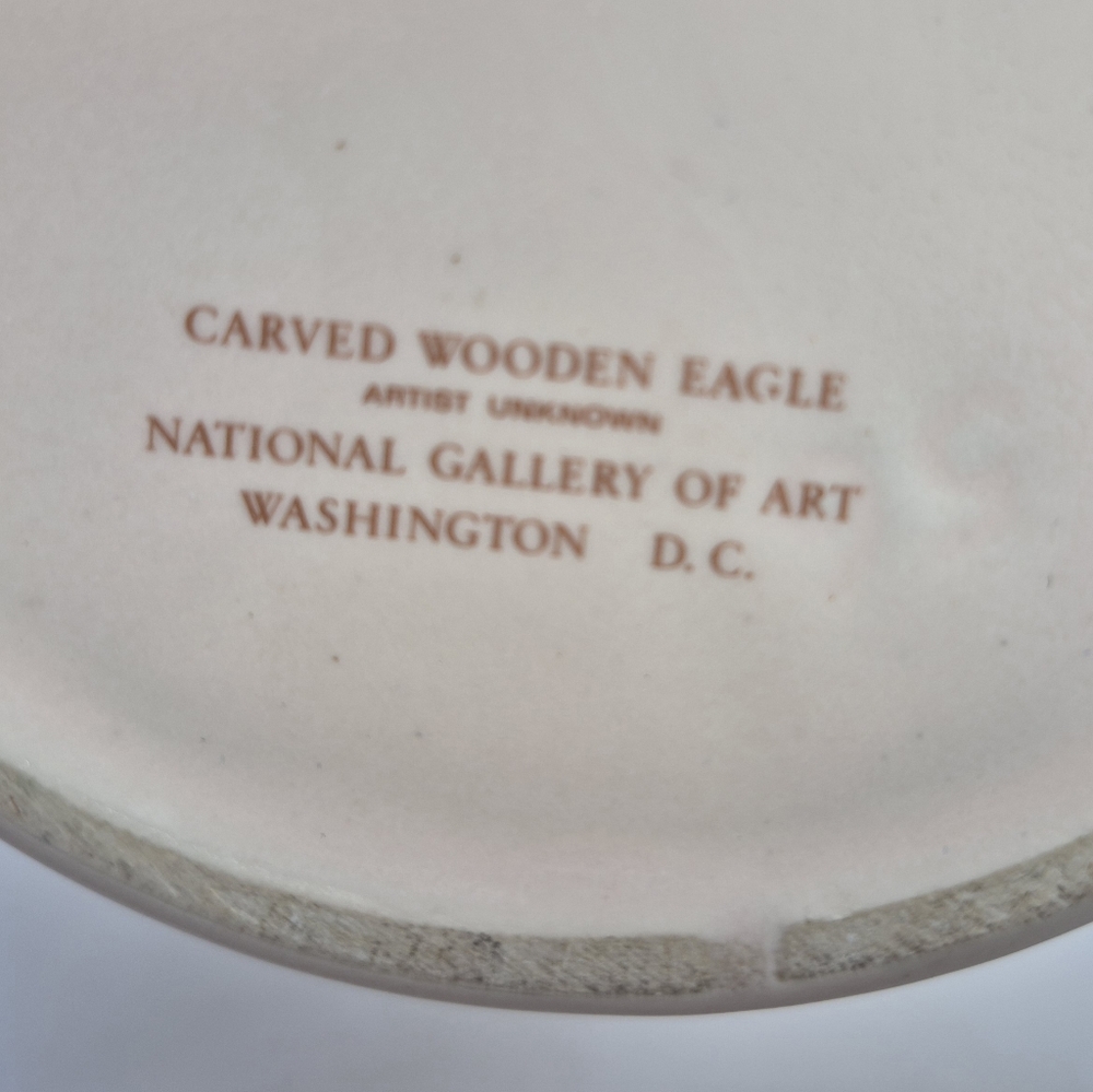 National Gallery of Art Carved Wooden Eagle Ceramic Pitcher. - Picture 10 of 14